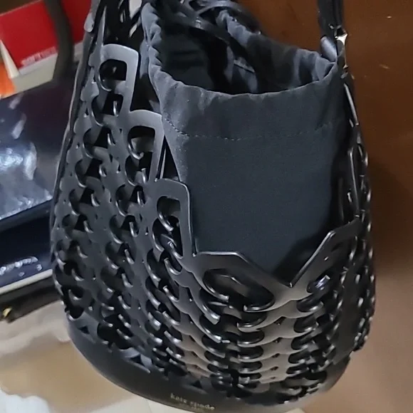 Kate Spade Leather Cut Out Black Shoulder Bag - Picture 11 of 12